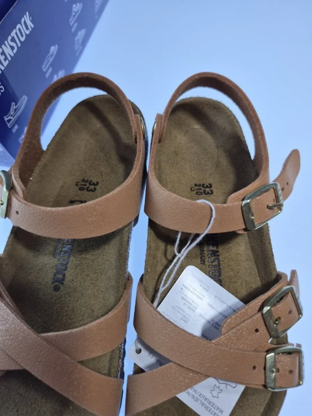 Birkenstock Kumba Kids Grained Pecan Size 33 EU US 2 NWT Box Narrow Fit Germany